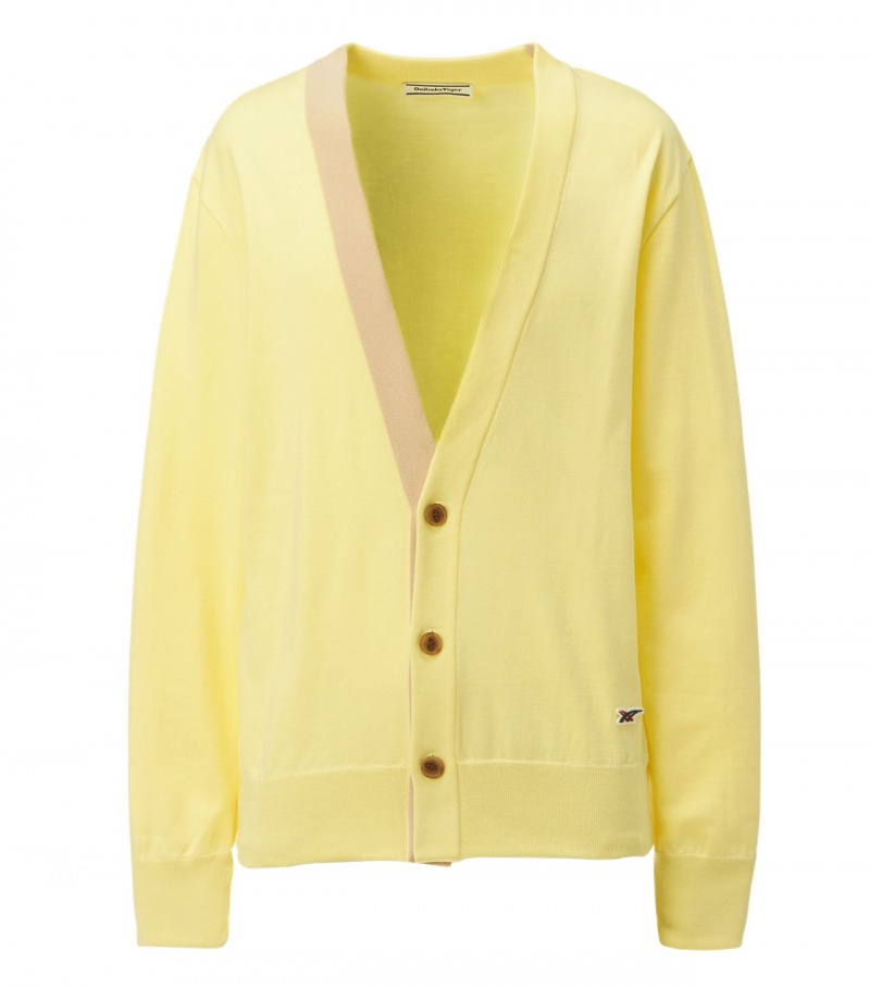 Light Yellow Onitsuka Tiger Cardigan | 36718-SNUH