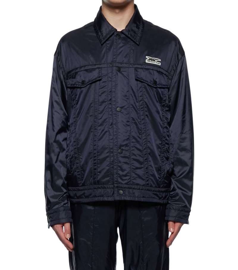 Navy Onitsuka Tiger Jackets | 91820-EYKF