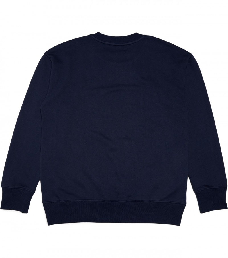 Navy Onitsuka Tiger Sweatshirts | 41259-DGOY