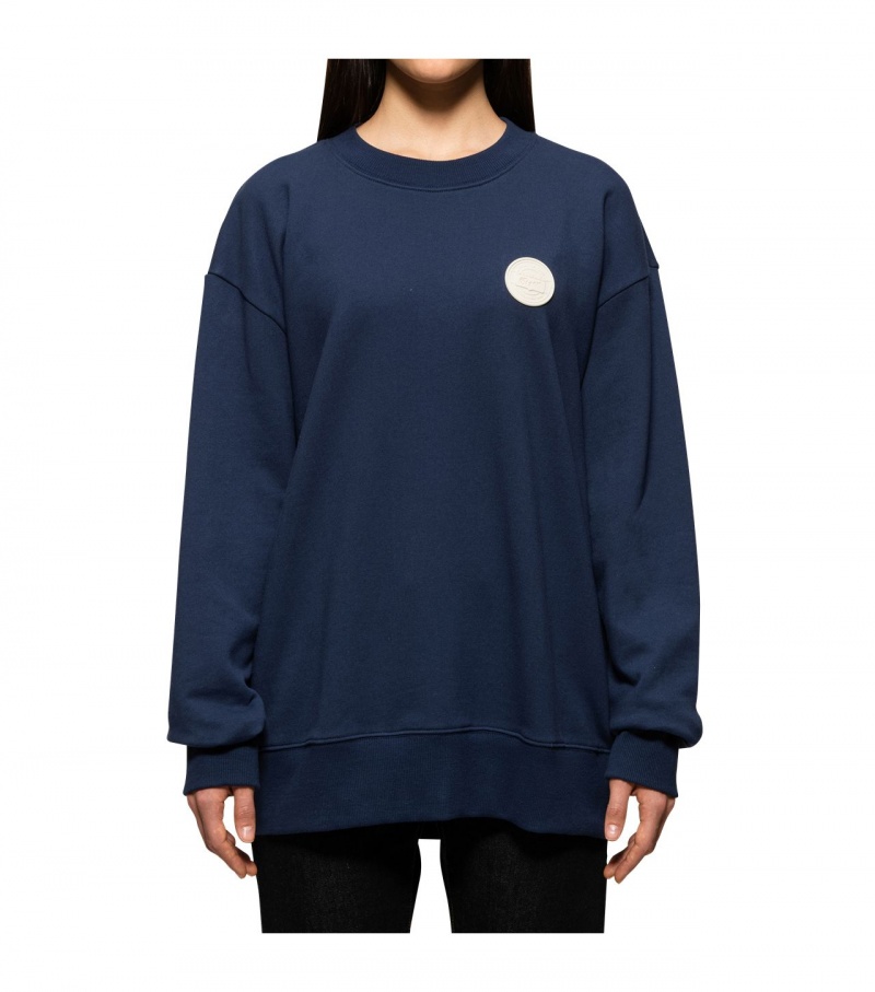 Navy Onitsuka Tiger Sweatshirts | 41259-DGOY