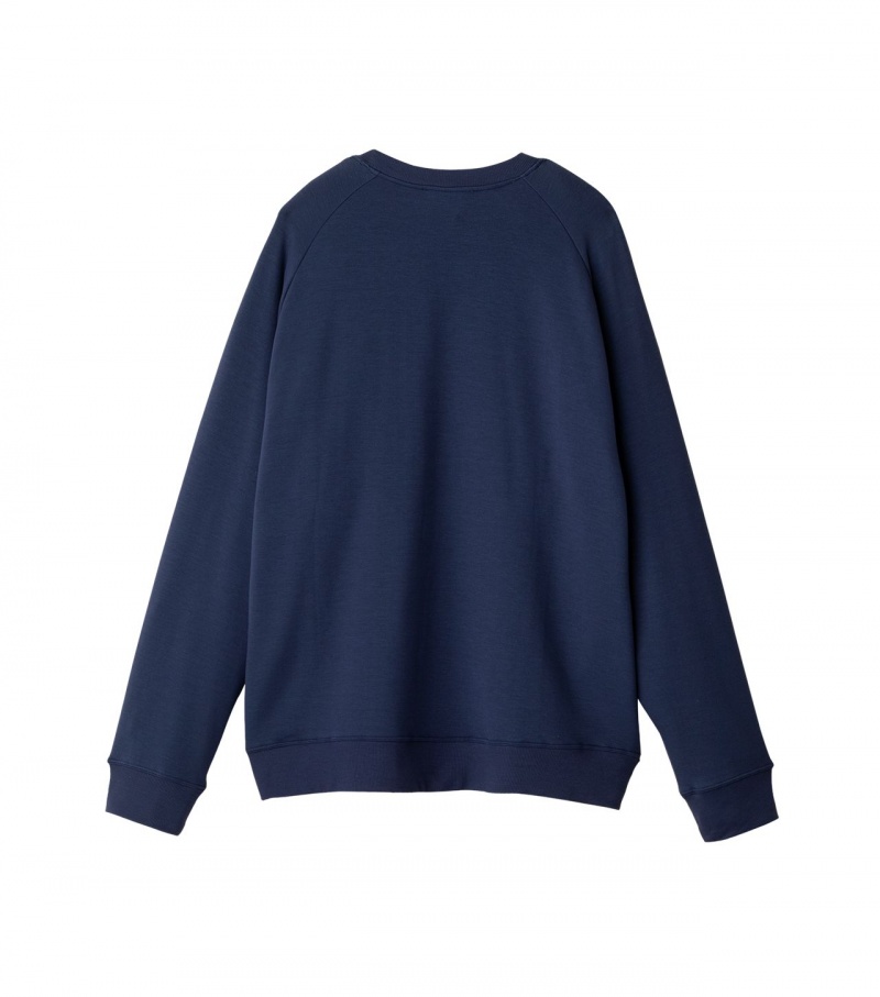 Navy Onitsuka Tiger Sweatshirts | 98310-SXAC