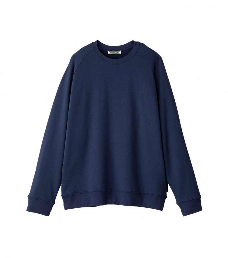 Navy Onitsuka Tiger Sweatshirts | 98310-SXAC