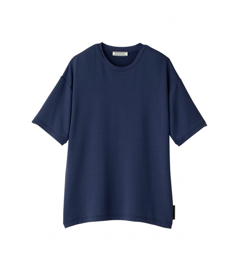 Navy Onitsuka Tiger T Shirts | 06584-QTCB