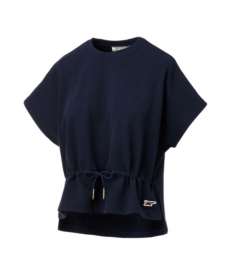 Navy Onitsuka Tiger T Shirts | 21765-JZXW