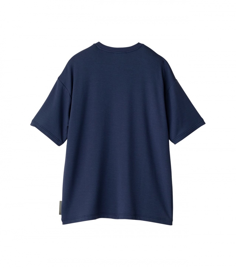 Navy Onitsuka Tiger T Shirts | 51980-CJWY