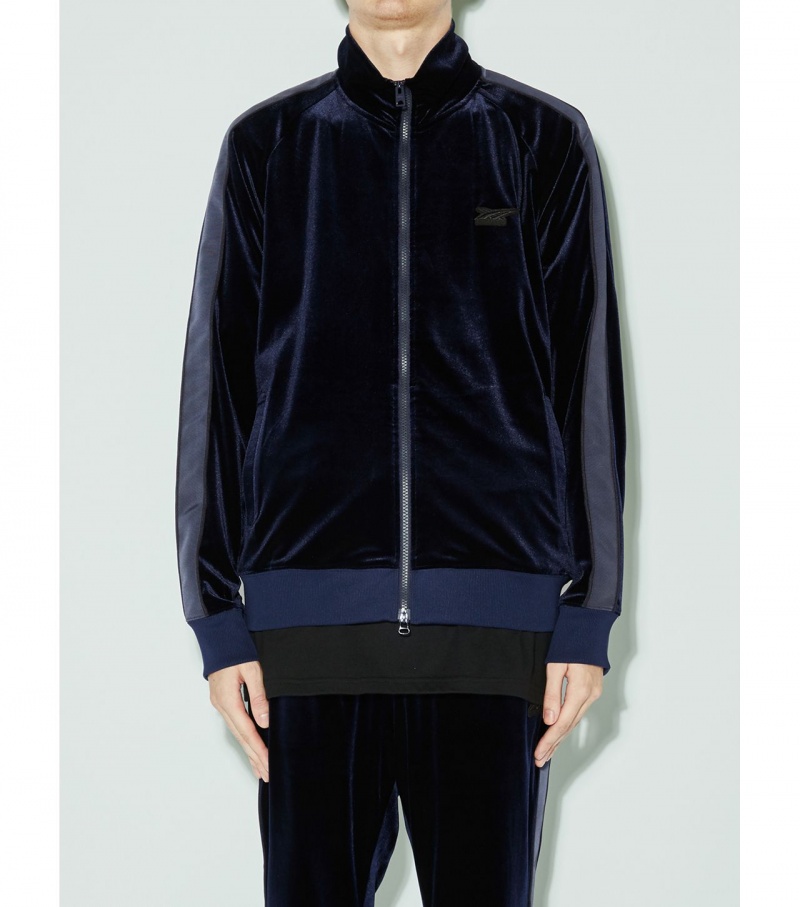 Navy Onitsuka Tiger Track Tops | 06518-BSQP