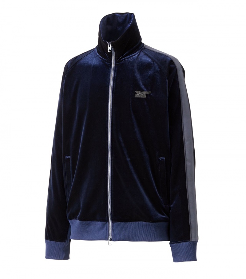 Navy Onitsuka Tiger Track Tops | 64732-PFYK