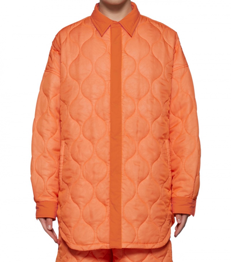 Orange Onitsuka Tiger Padded Shirts | 24690-QJFM