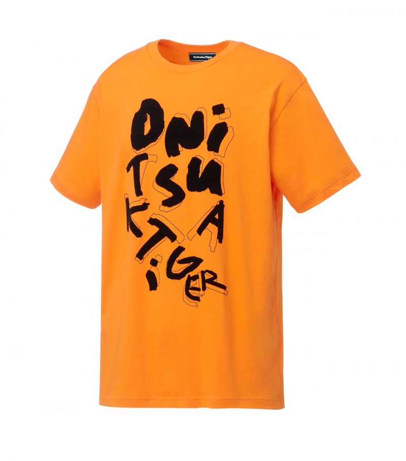 Orange Onitsuka Tiger T Shirts | 04917-QOKB