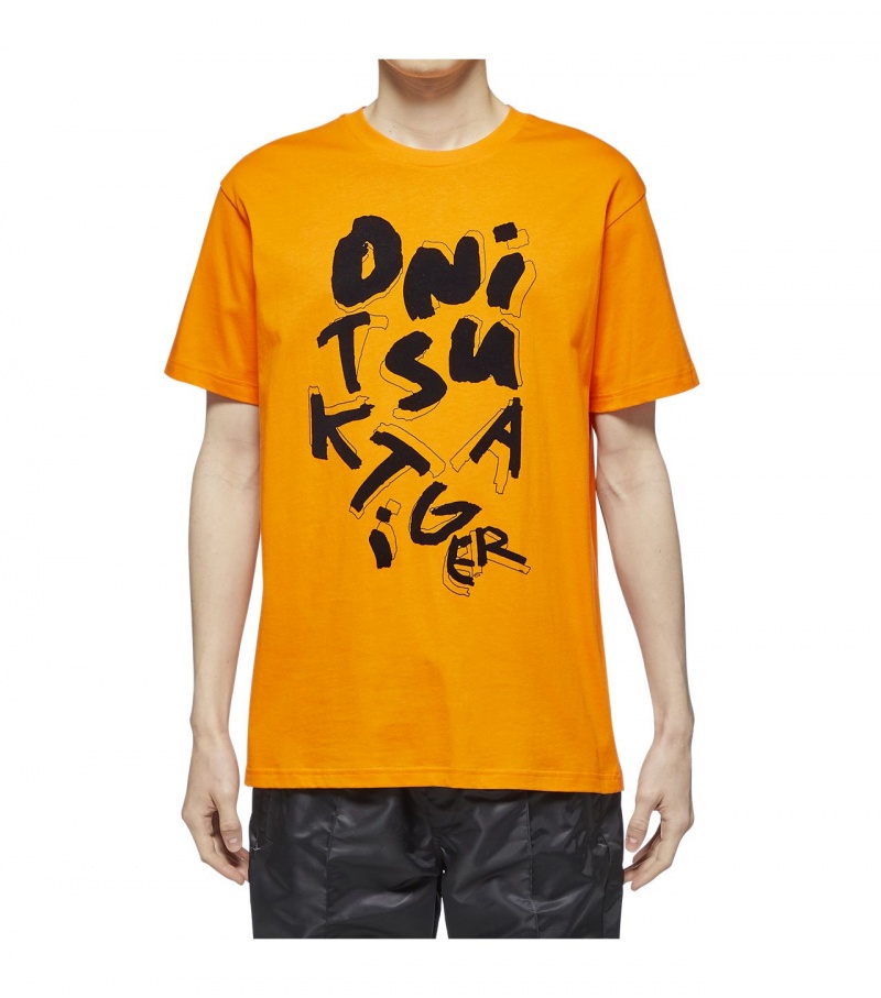 Orange Onitsuka Tiger T Shirts | 04917-QOKB