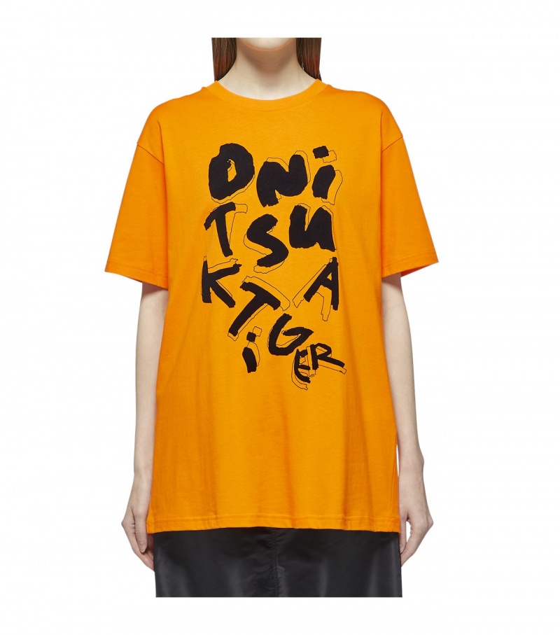 Orange Onitsuka Tiger T Shirts | 04917-QOKB