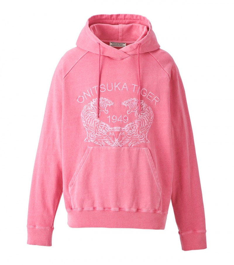 Pink Onitsuka Tiger Sweat Hoodie | 38091-RNLI