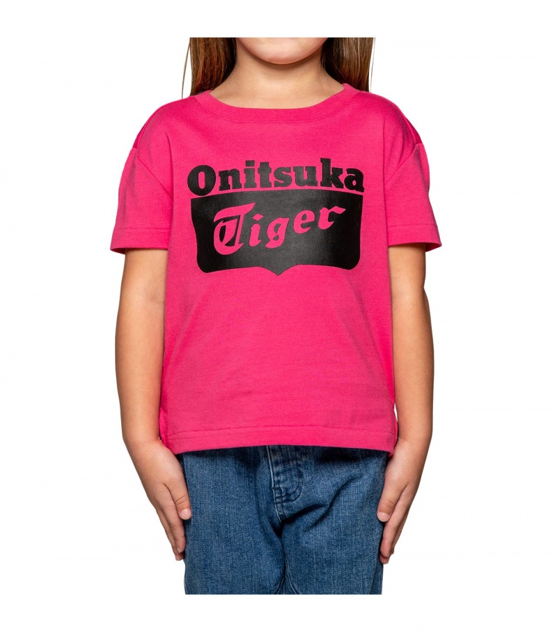 Pink Onitsuka Tiger T Shirts | 15379-UFSE