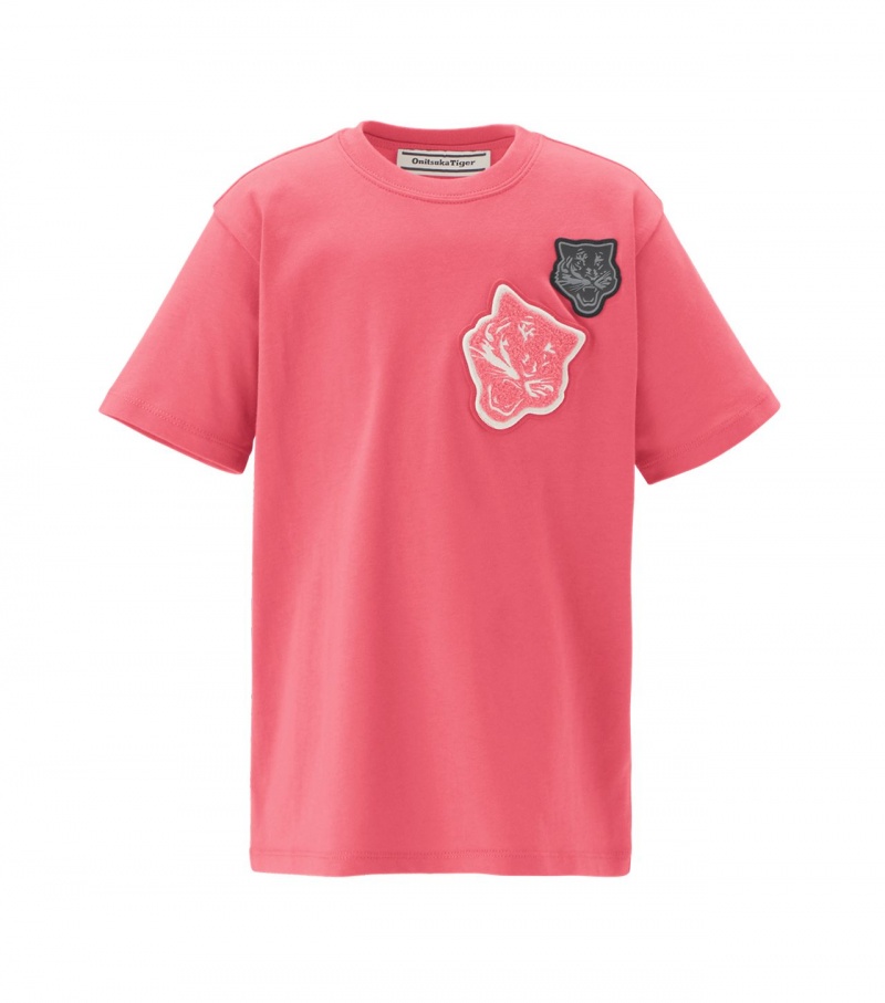 Pink Onitsuka Tiger T Shirts | 24617-UKEQ