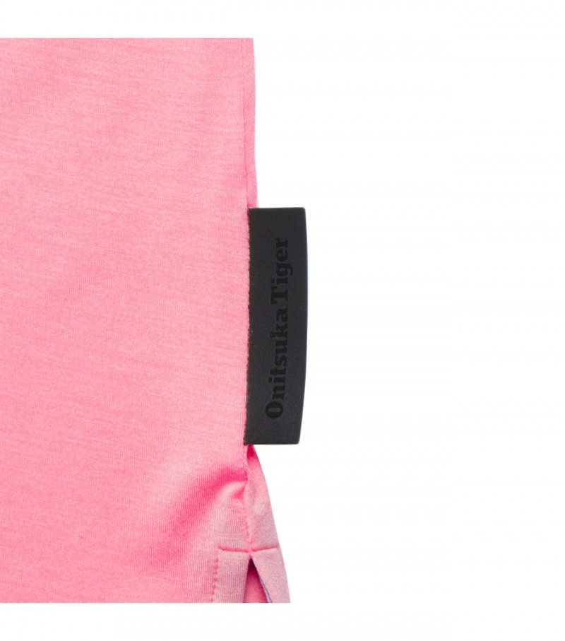 Pink Onitsuka Tiger T Shirts | 69257-QCDH