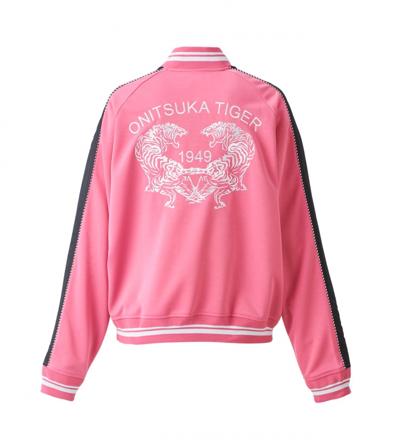 Pink Onitsuka Tiger Track Tops | 09514-XYUQ