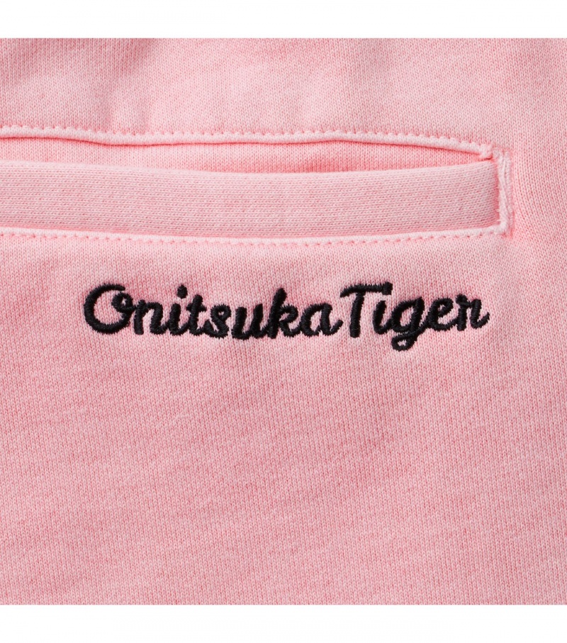 Pink Onitsuka Tiger Washed Pants | 46905-QDRA