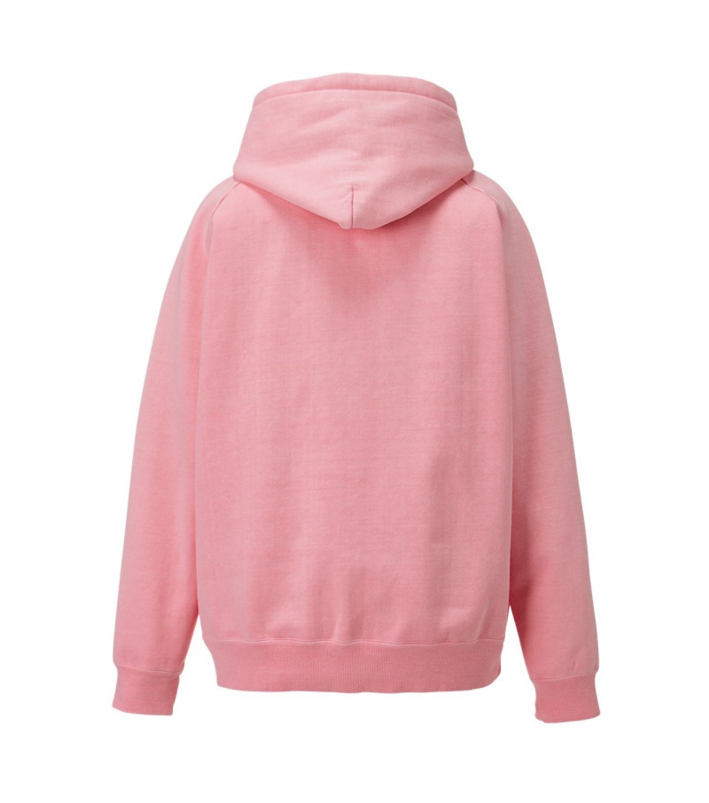 Pink Onitsuka Tiger Washed Zip Up Hoodie | 49281-CEDO