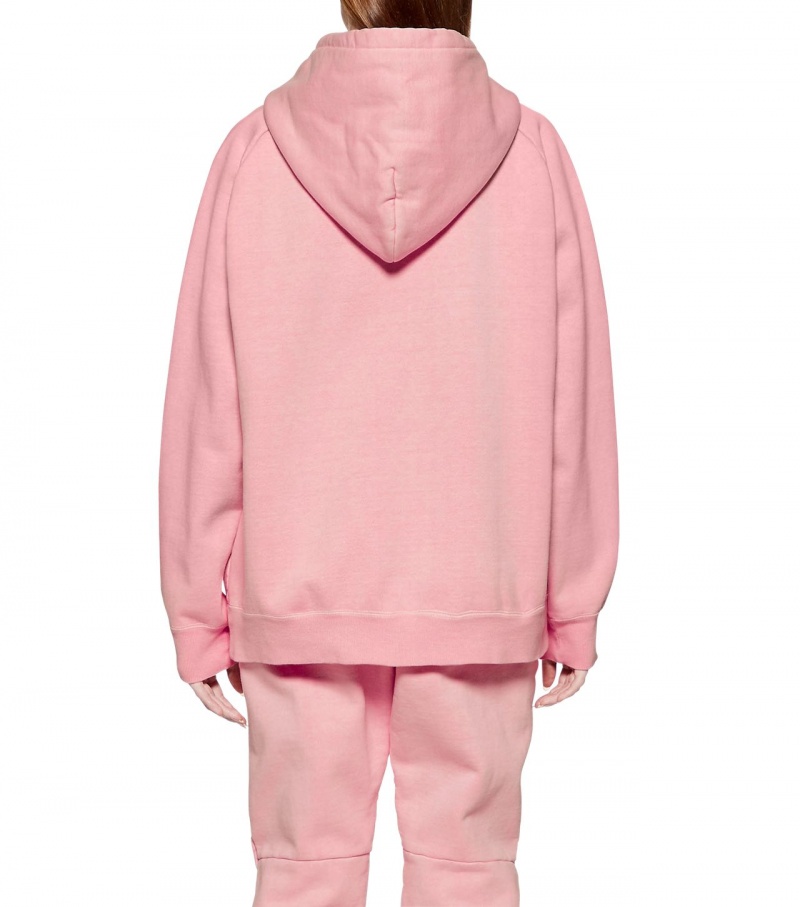 Pink Onitsuka Tiger Washed Zip Up Hoodie | 49281-CEDO