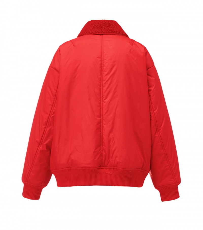 Red Onitsuka Tiger Blouson T Shirts | 52896-TRMJ