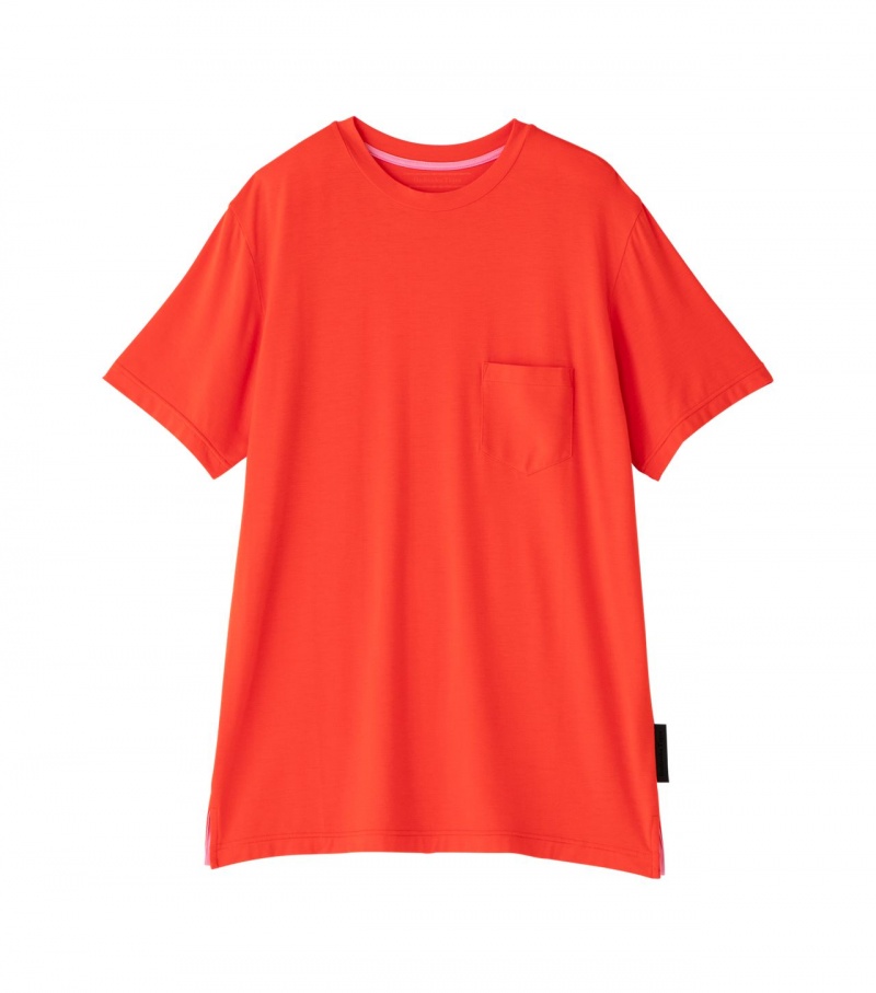 Red Onitsuka Tiger T Shirts | 17345-YQDL