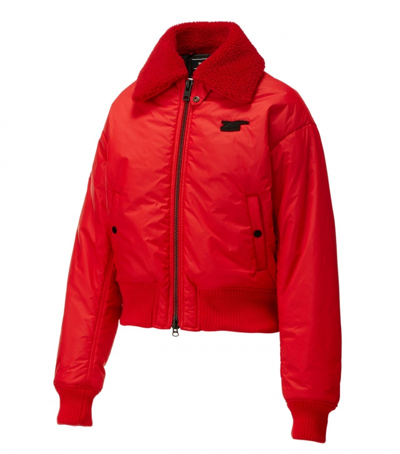 Red Onitsuka Tiger Ws Blouson Jackets | 41785-YZHA