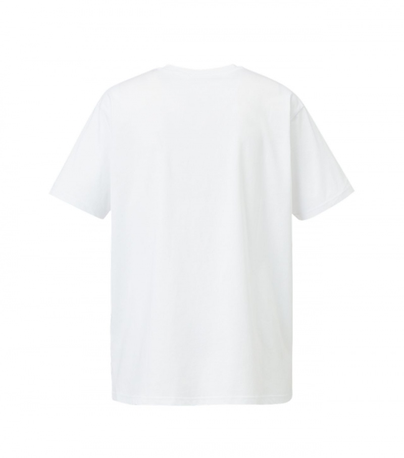 White Onitsuka Tiger Graphic T Shirts | 02349-PGXZ