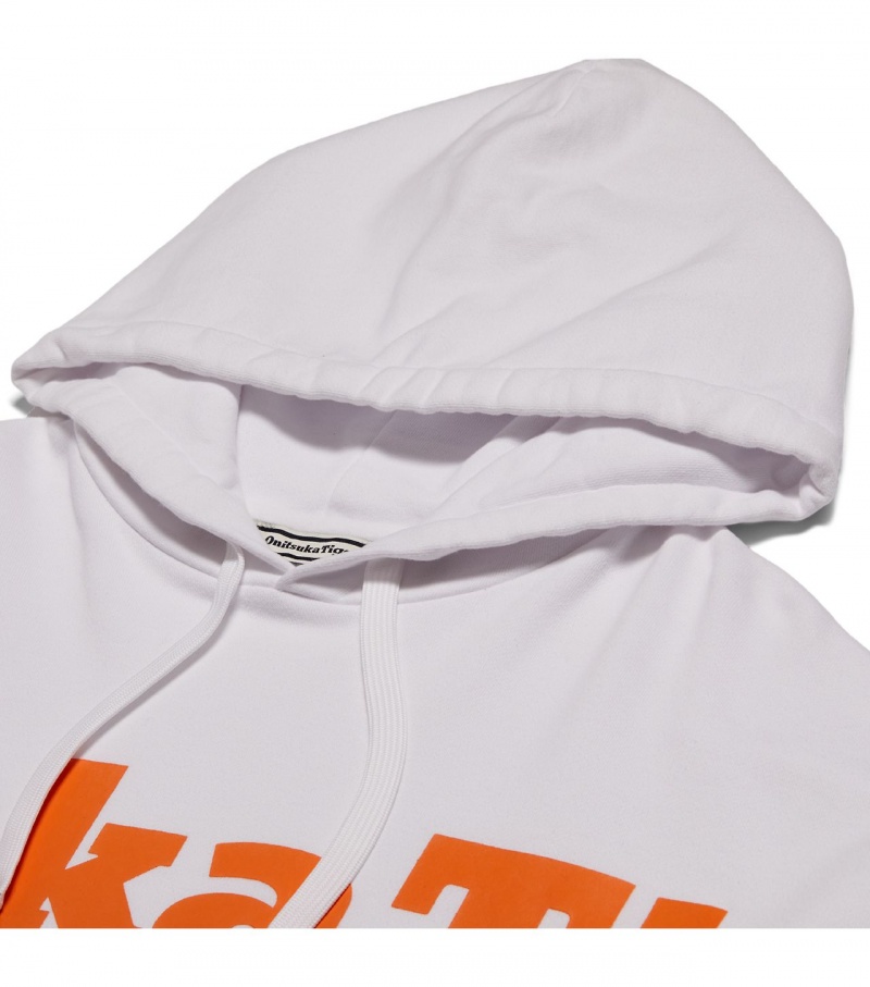 White Onitsuka Tiger Hoodie | 15240-QOJB