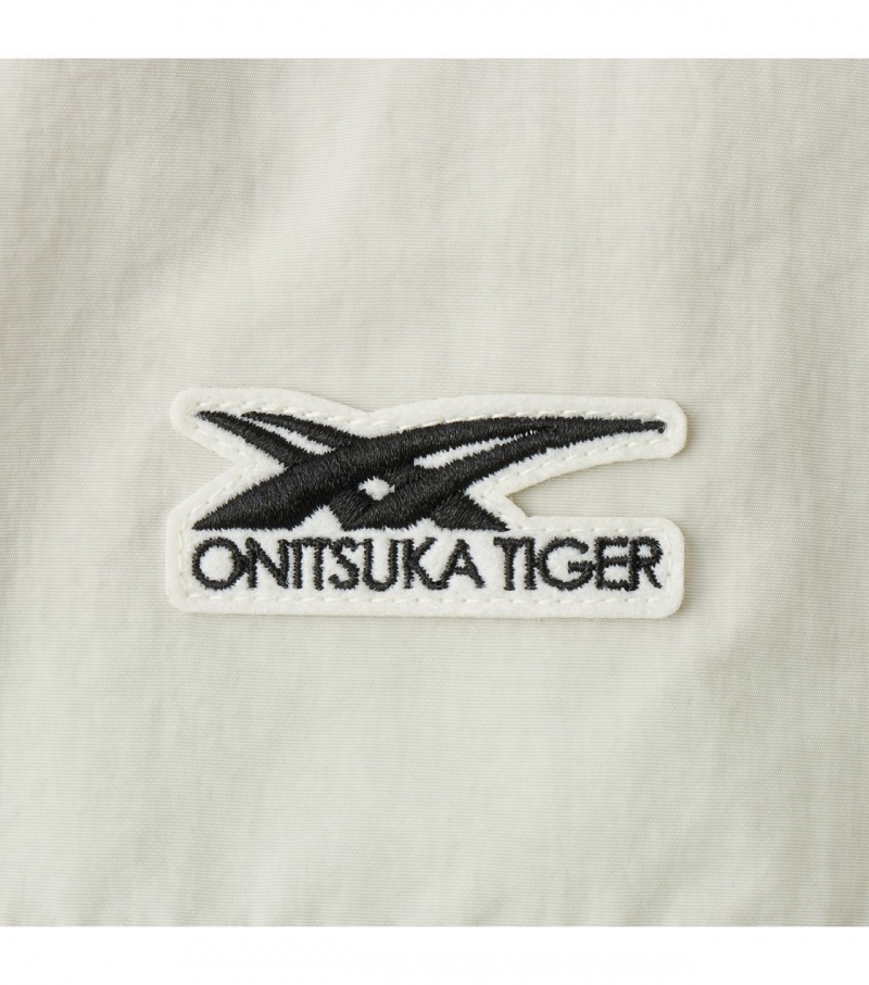 White Onitsuka Tiger Jackets | 48192-IUOK