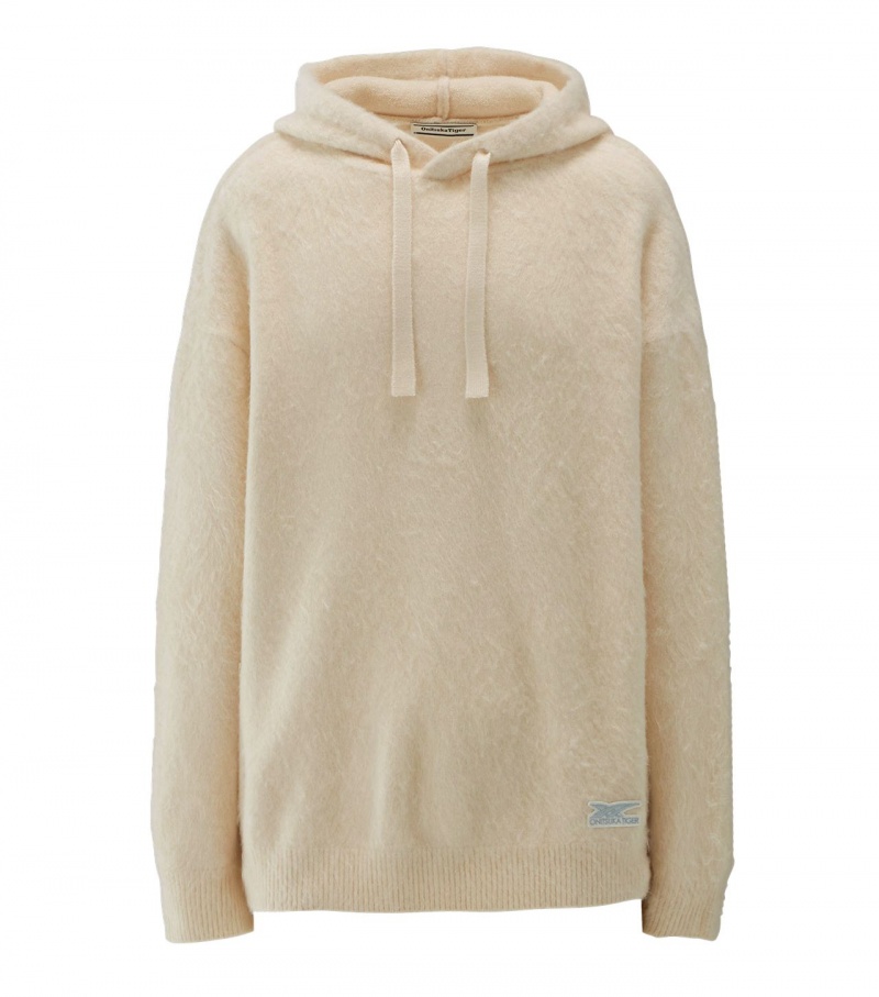 White Onitsuka Tiger Knit Hoodie | 19365-QCOT