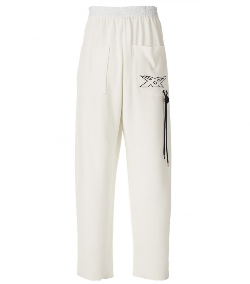 White Onitsuka Tiger Knit Pants | 43962-LOSF