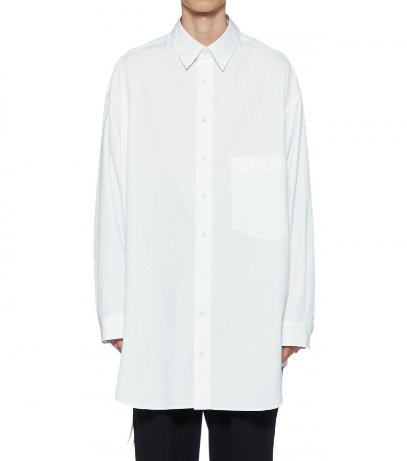 White Onitsuka Tiger Ls Shirts | 82967-GXEV