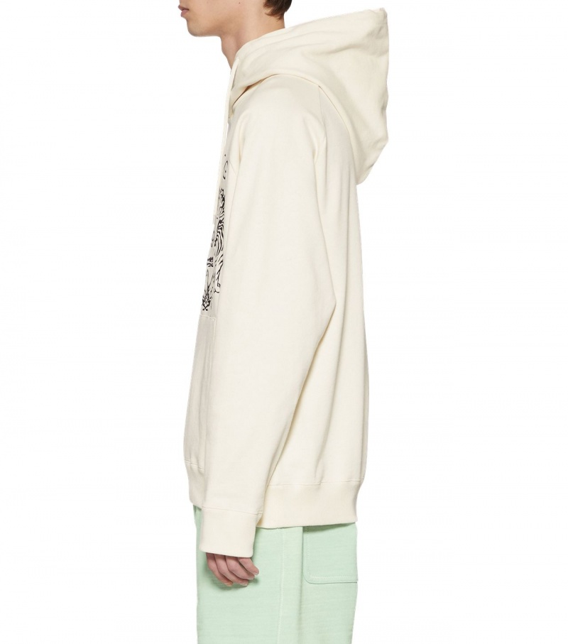 White Onitsuka Tiger Sweat Hoodie | 24871-FXAH