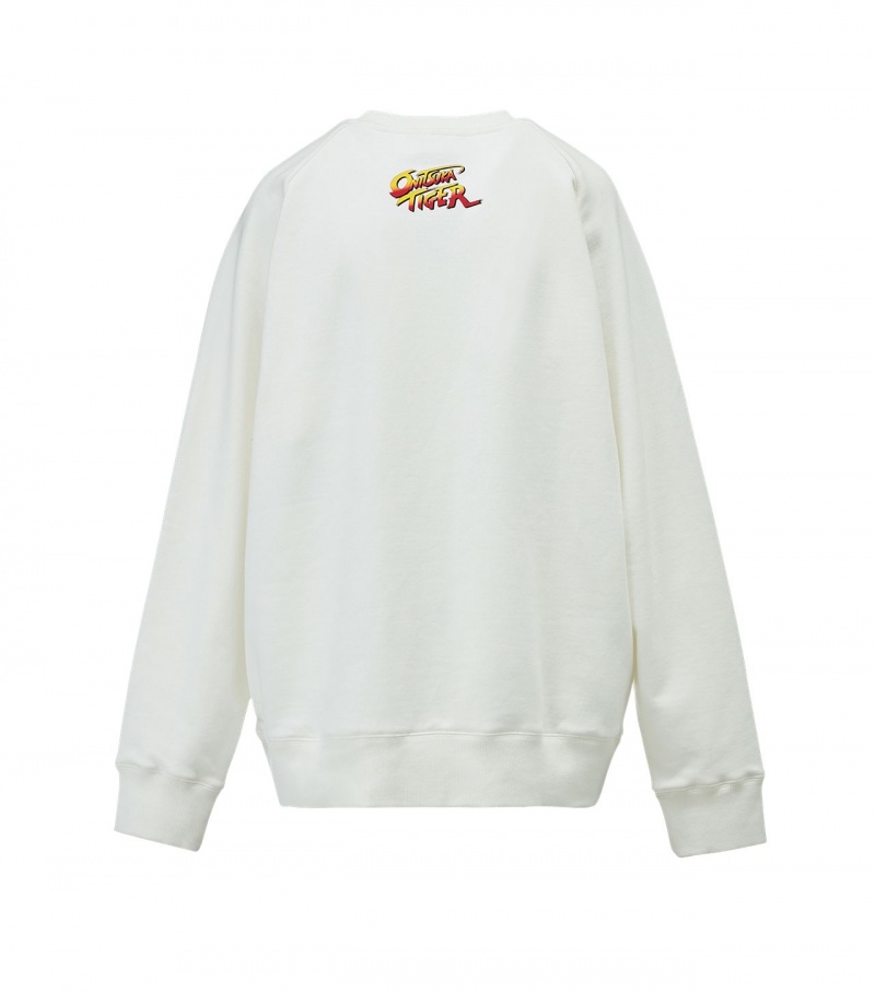 White Onitsuka Tiger Sweat Tops | 89206-UNPR