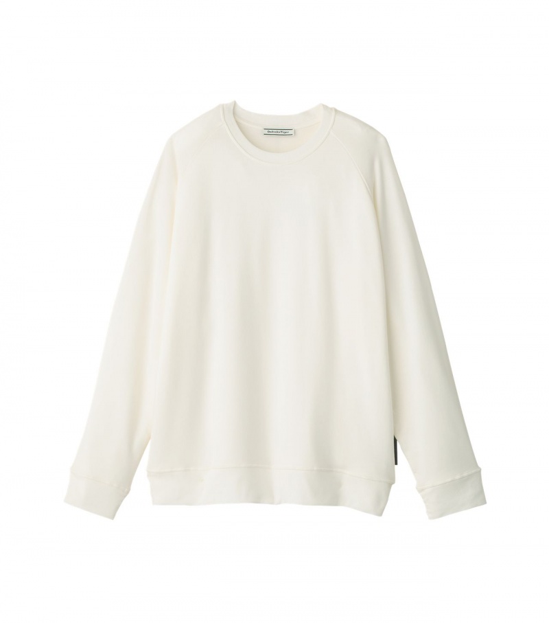 White Onitsuka Tiger Sweatshirts | 08153-EZDB