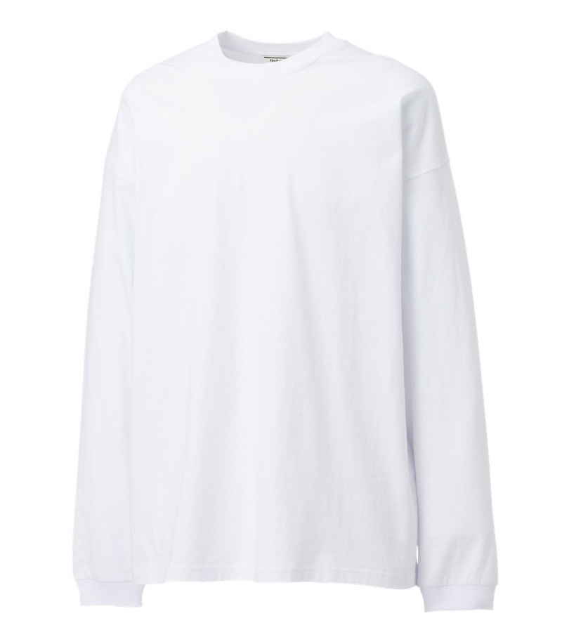 White Onitsuka Tiger Sweatshirts | 13607-MRCA