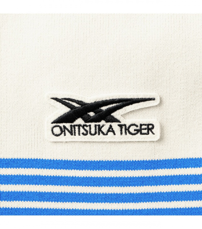 White Onitsuka Tiger Sweatshirts | 23567-WVFA