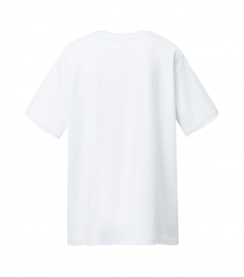 White Onitsuka Tiger T Shirts | 04175-DSON