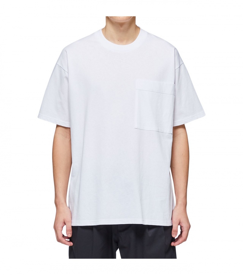 White Onitsuka Tiger T Shirts | 06387-JFYI