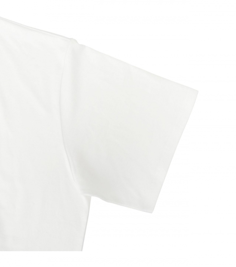 White Onitsuka Tiger T Shirts | 20913-HELA