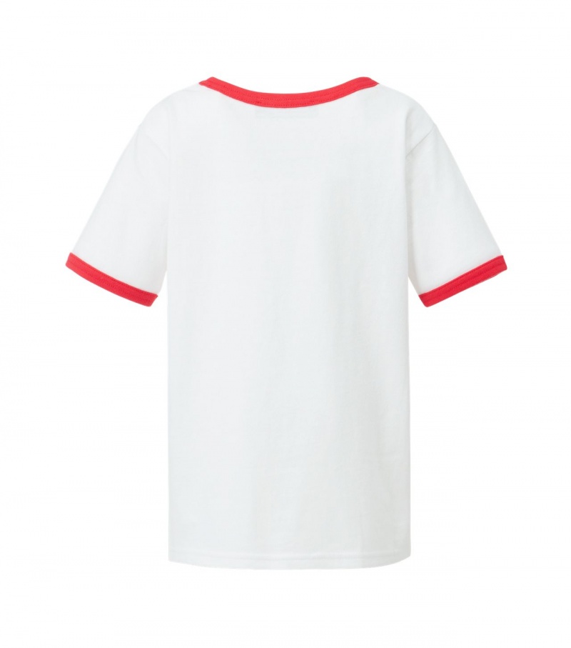 White Onitsuka Tiger T Shirts | 21708-XDGC