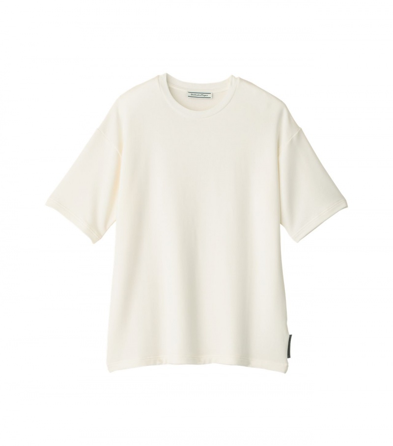 White Onitsuka Tiger T Shirts | 80467-RCMA