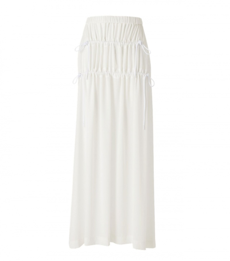 White Onitsuka Tiger Ws Long Skirts | 58231-VMXF