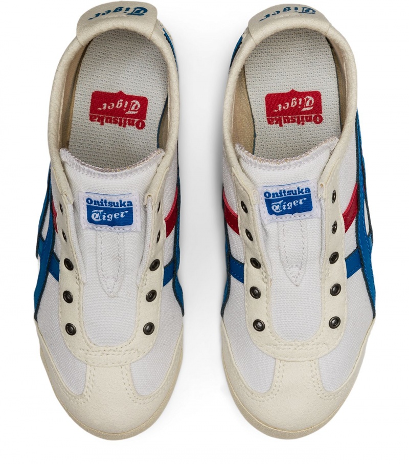 White / Blue Onitsuka Tiger Mexico 66 Slip-On | 50913-TVOS