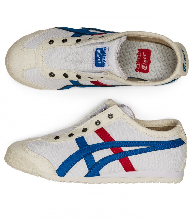 White / Blue Onitsuka Tiger Mexico 66 Slip-On | 50913-TVOS