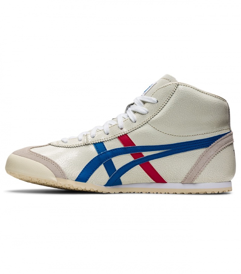 White / Blue Onitsuka Tiger Mexico Mid Runner | 20649-VQET