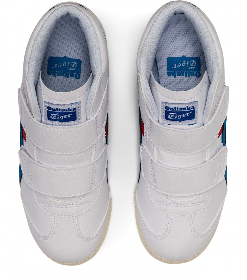 White / Blue Onitsuka Tiger Mexico Mid Runner | 21904-QDJV