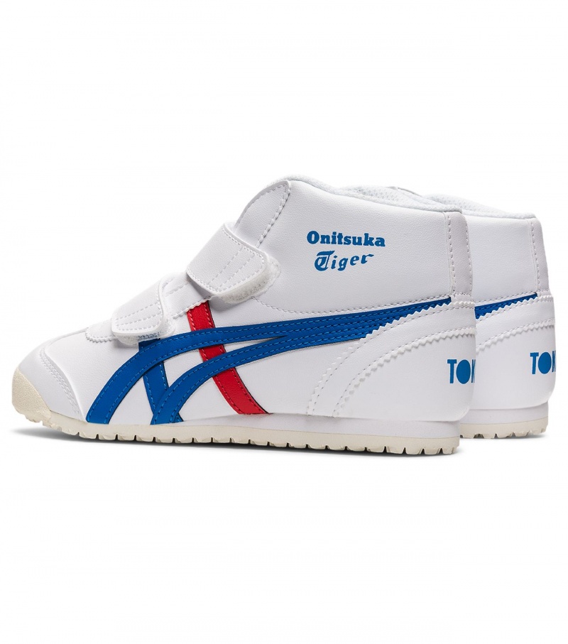 White / Blue Onitsuka Tiger Mexico Mid Runner | 21904-QDJV