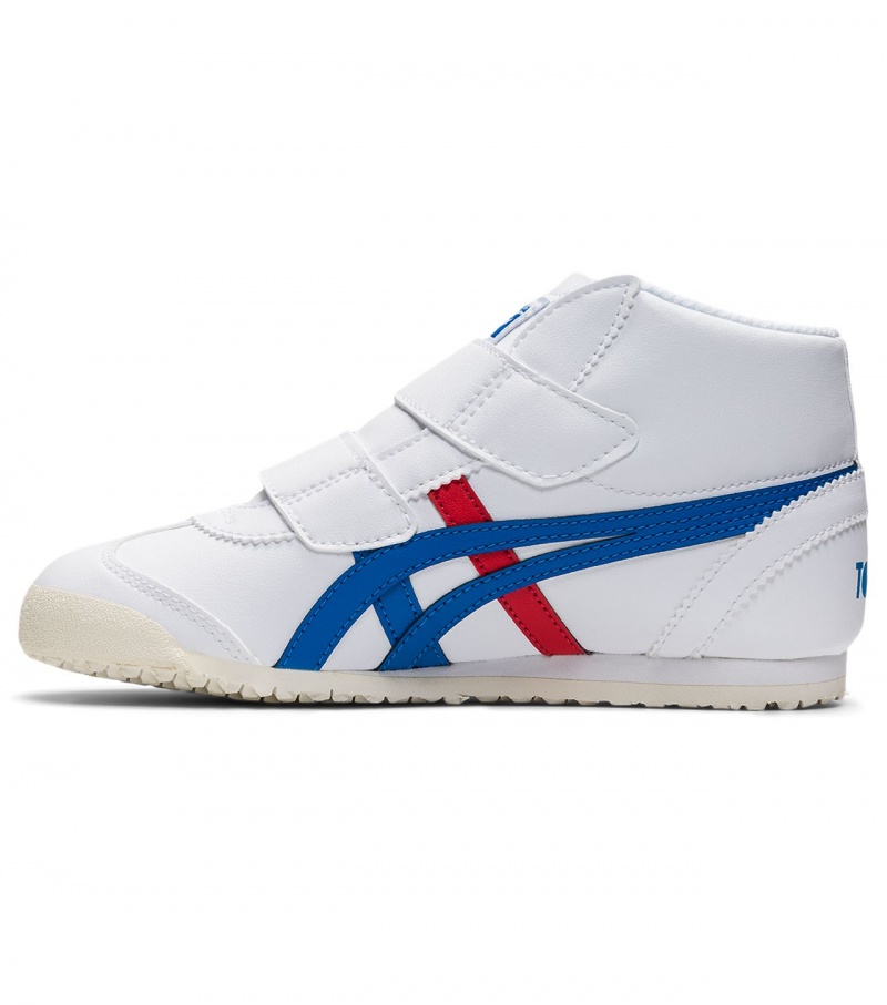 White / Blue Onitsuka Tiger Mexico Mid Runner | 21904-QDJV