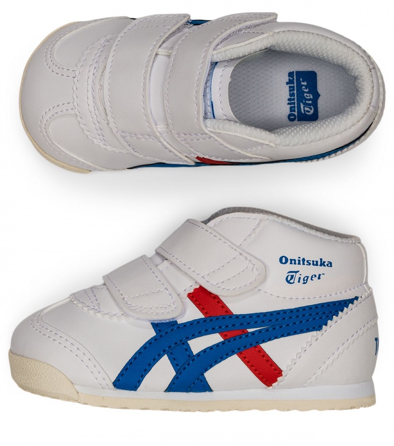 White / Blue Onitsuka Tiger Mexico Mid Runner | 83019-OBEG